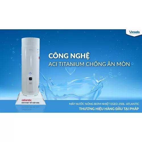 MÁY NƯỚC NÓNG BƠM NHIỆT EGEO (WIFI) 250L - ATLANTIC