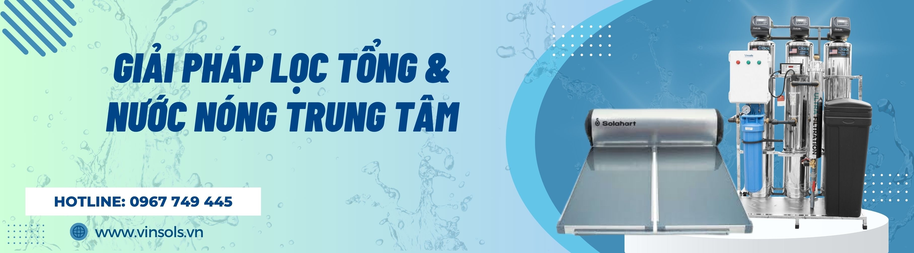 HỆ THỐNG LỌC NƯỚC VÀ NƯỚC NÓNG TRUNG TÂM NHẬP KHẨU