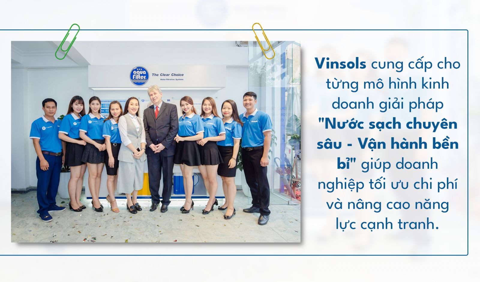 Vinsols cung cấp giải pháp lọc nước cho nhà hàng, nha khoa, spa, cà phê