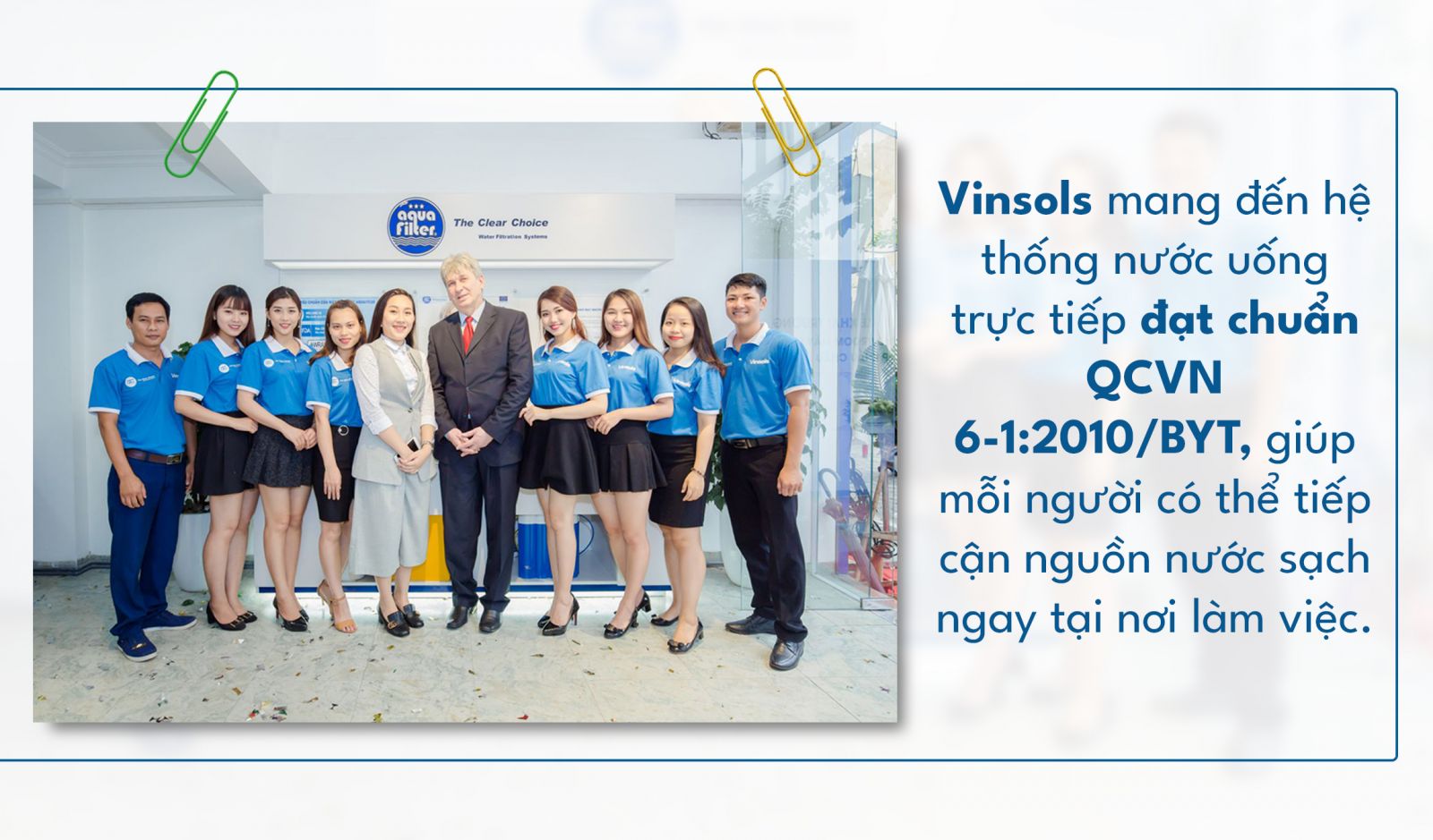 Vinsols giới thiệu giải pháp lọc nước tại vòi cho văn phòng